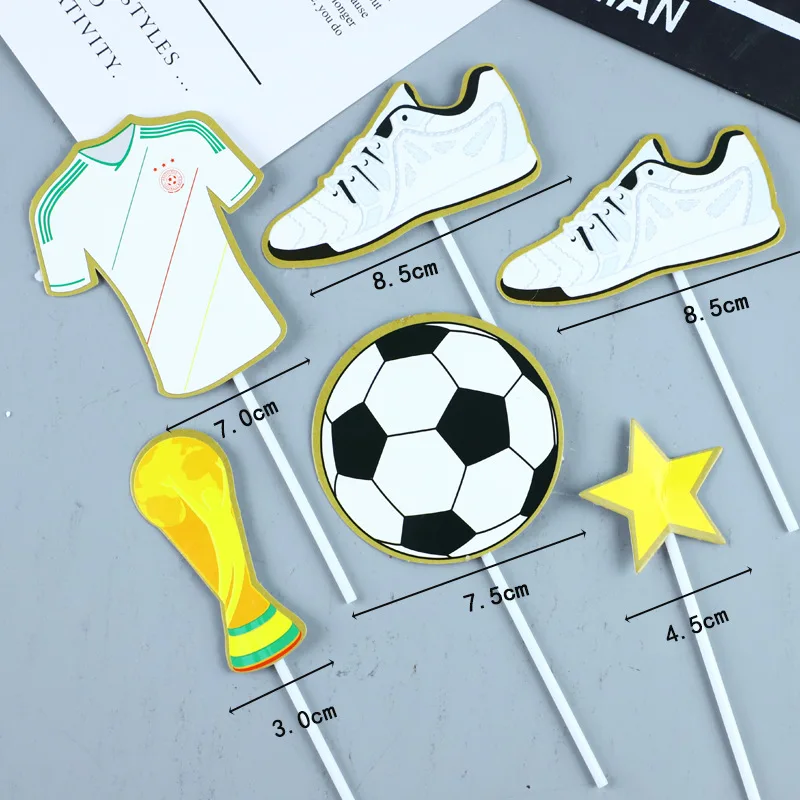 INS Football Happy Birthday Cake Topper Theme Basketball Acrylic Cake Topper for Kids Birthday Party Cake Decoration Baby Shower