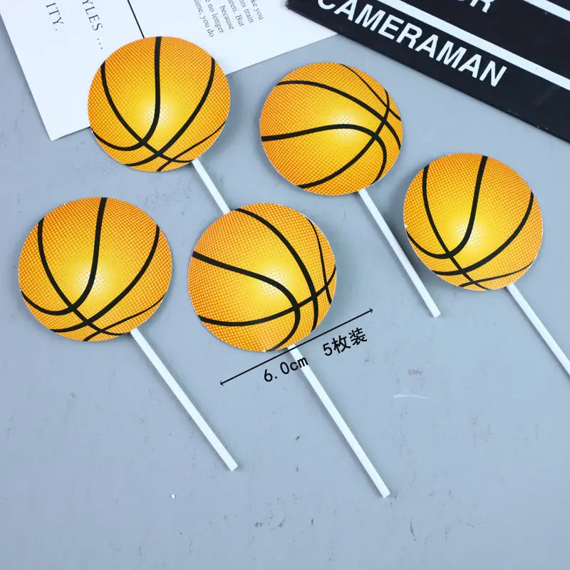 INS Football Happy Birthday Cake Topper Theme Basketball Acrylic Cake Topper for Kids Birthday Party Cake Decoration Baby Shower