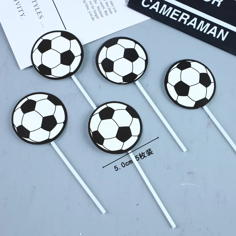 INS Football Happy Birthday Cake Topper Theme Basketball Acrylic Cake Topper for Kids Birthday Party Cake Decoration Baby Shower