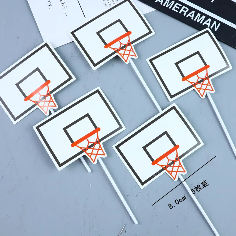 INS Football Happy Birthday Cake Topper Theme Basketball Acrylic Cake Topper for Kids Birthday Party Cake Decoration Baby Shower