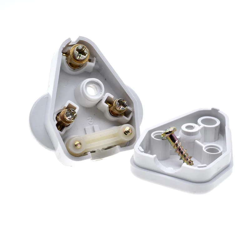 1PCS 5A 15A India South Africa Wiring Power Cord Plug BS546 Removable Cable Connector Detachable Power Plug Type M/D White Black