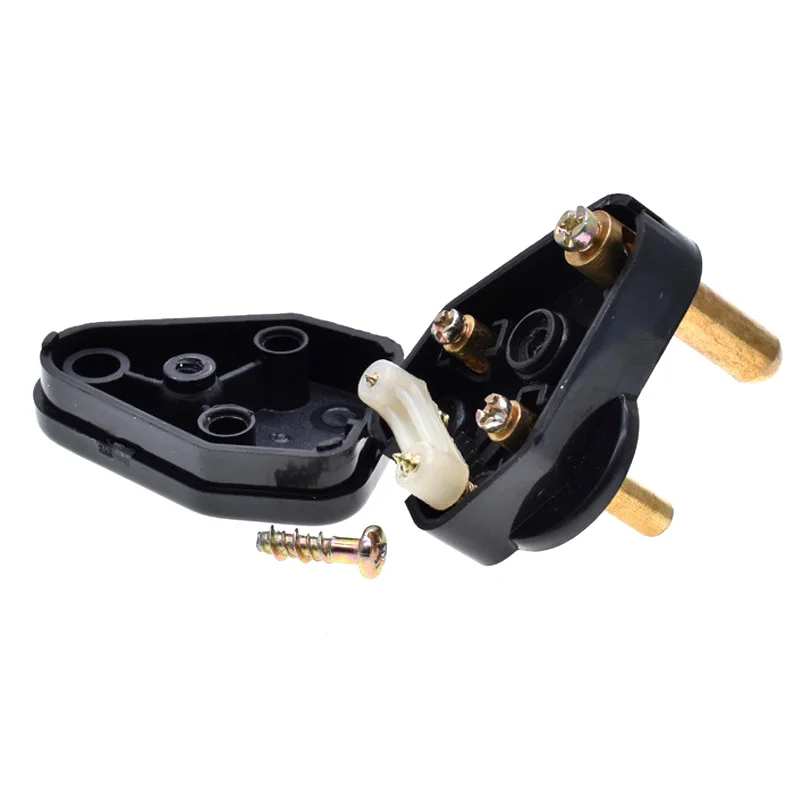 1PCS 5A 15A India South Africa Wiring Power Cord Plug BS546 Removable Cable Connector Detachable Power Plug Type M/D White Black