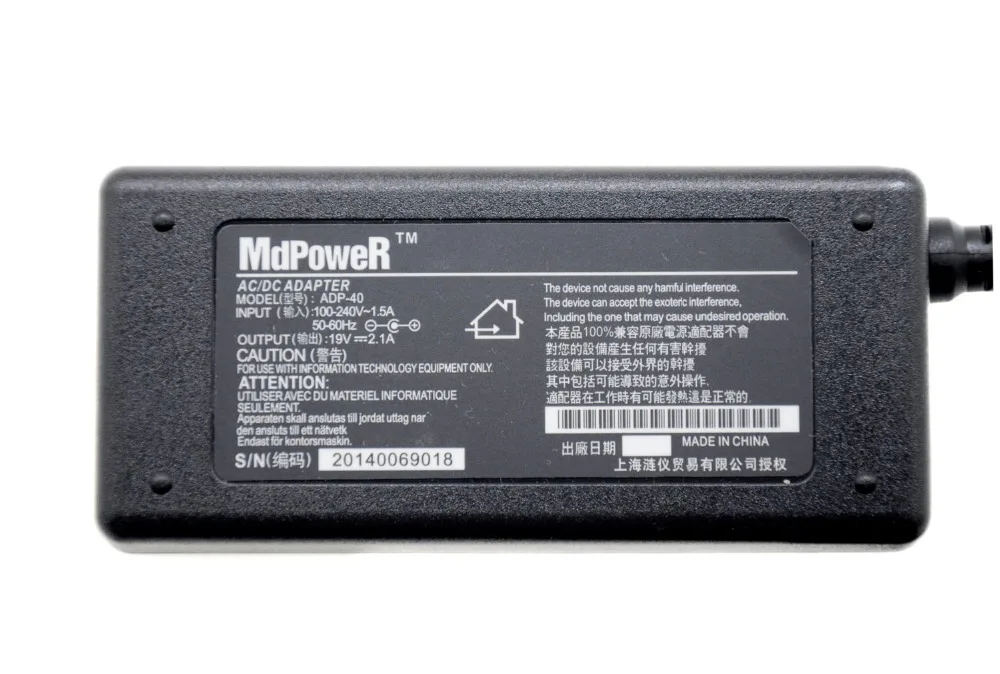 19V 2.1A /1.6A for LG Monitor LCD TV AC Adapter Power Supply cord 32LH510 LCAP21C LCAP25B ADS-45SN-19-3 E2251S E2251T E2051S