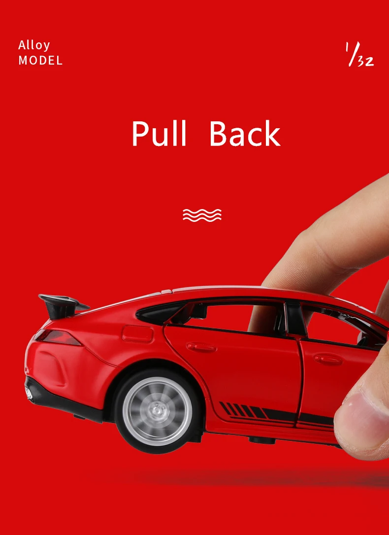 1:32 GT63S Coupe Alloy Car Model Diecasts Metal Toy Vehicle Car Model Collection Sound and Light High Simulation Childrens Gifts