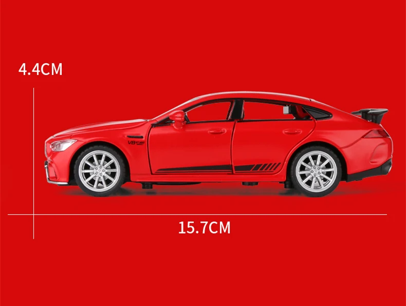 1:32 GT63S Coupe Alloy Car Model Diecasts Metal Toy Vehicle Car Model Collection Sound and Light High Simulation Childrens Gifts