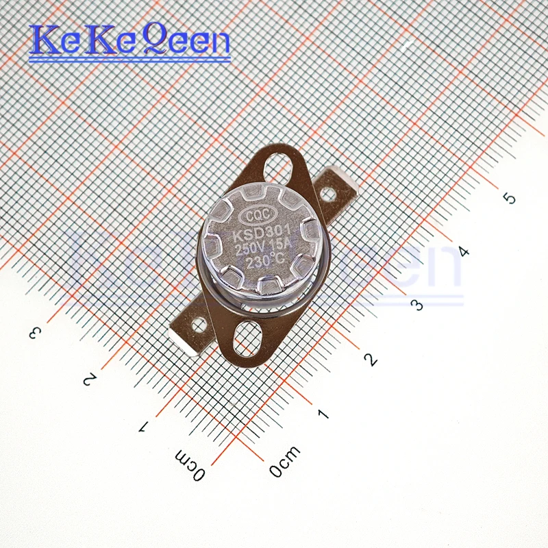 KSD301 250V 15A 200C 210C 220C 230C 240C 245C 250C Celsius Degree Normally Closed Thermostat Temperature Thermal Control Switch