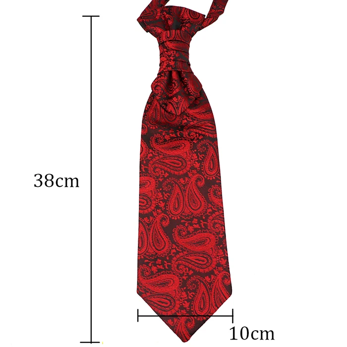 Men‘s Luxury Paisley Tie Jacquard Woven Silk Men Ties Necktie Red Black Blue Business Wedding Party Gentleman Accessories Gift