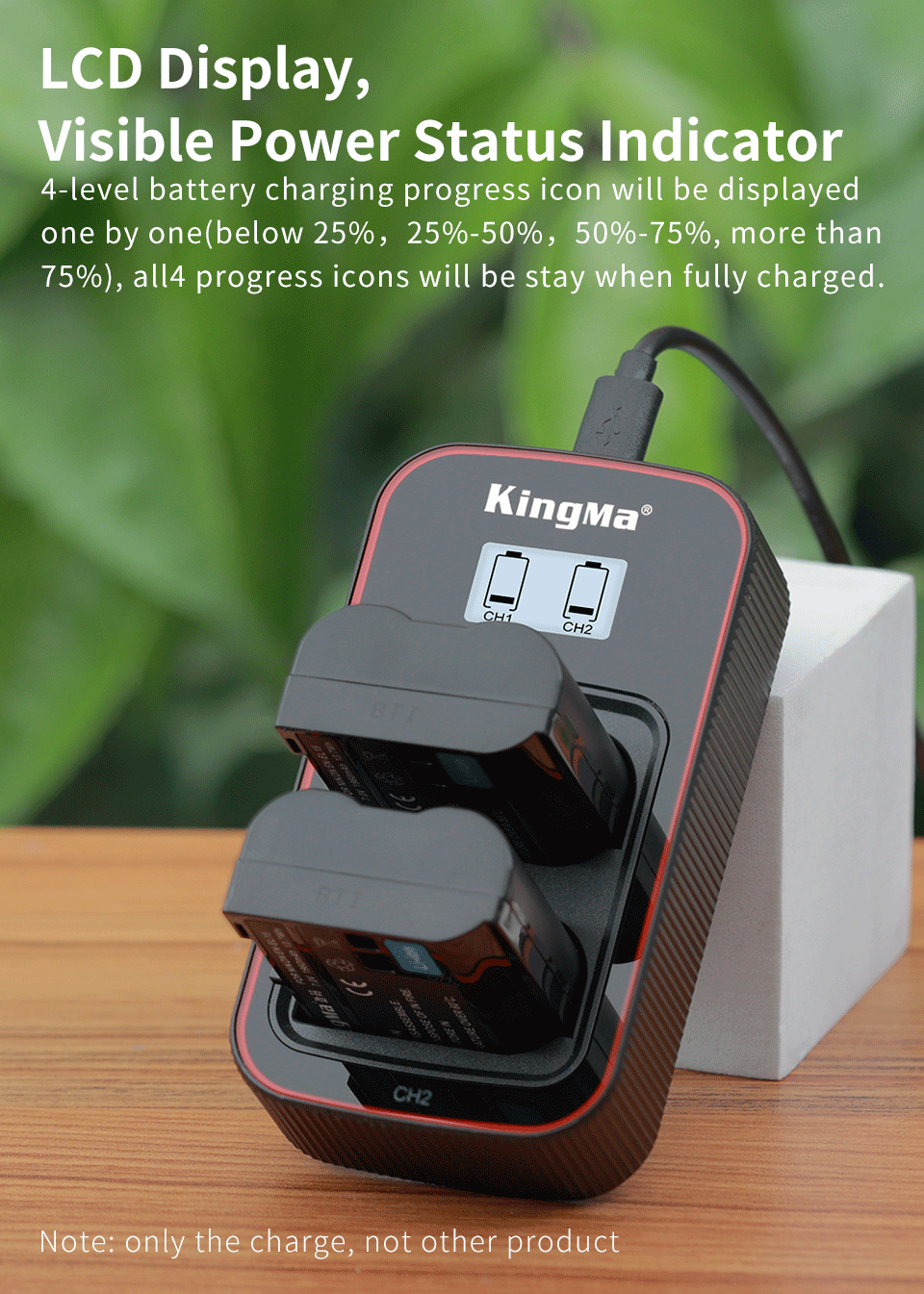 KingMa EN-EL15 ENEL15 Battery LCD Dual Charger For Nikon Z5 Z6 Z6II Z7 Z7II D500 D600 D610 D750 D780 D800 D800E D810 D810A D850