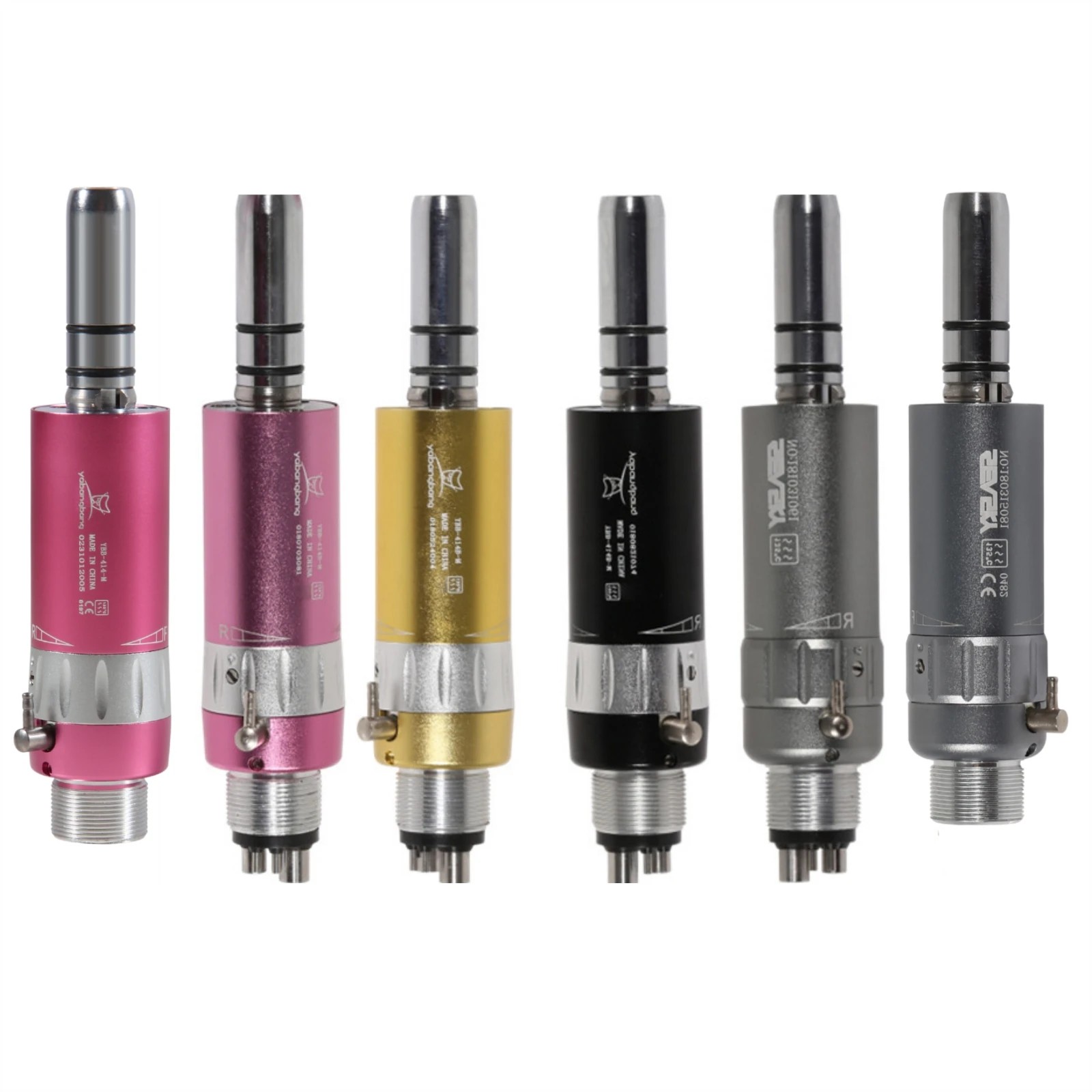 Yabangbang 2/4 Hole Dental Slow Low Speed Air Motor Micromotor Connector Fit NSK Contra Straight Handpiece Dentist Tool