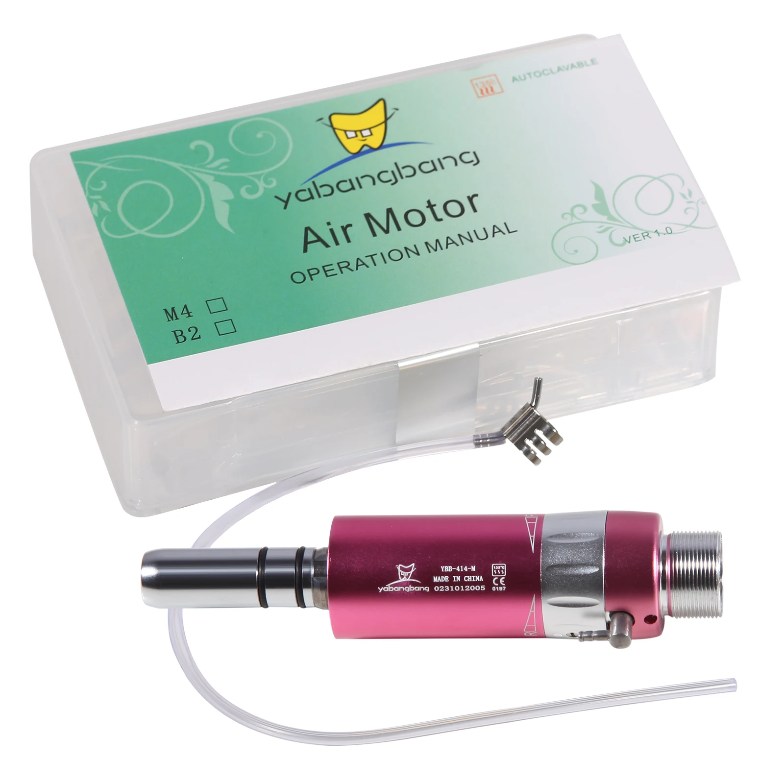 Yabangbang 2/4 Hole Dental Slow Low Speed Air Motor Micromotor Connector Fit NSK Contra Straight Handpiece Dentist Tool