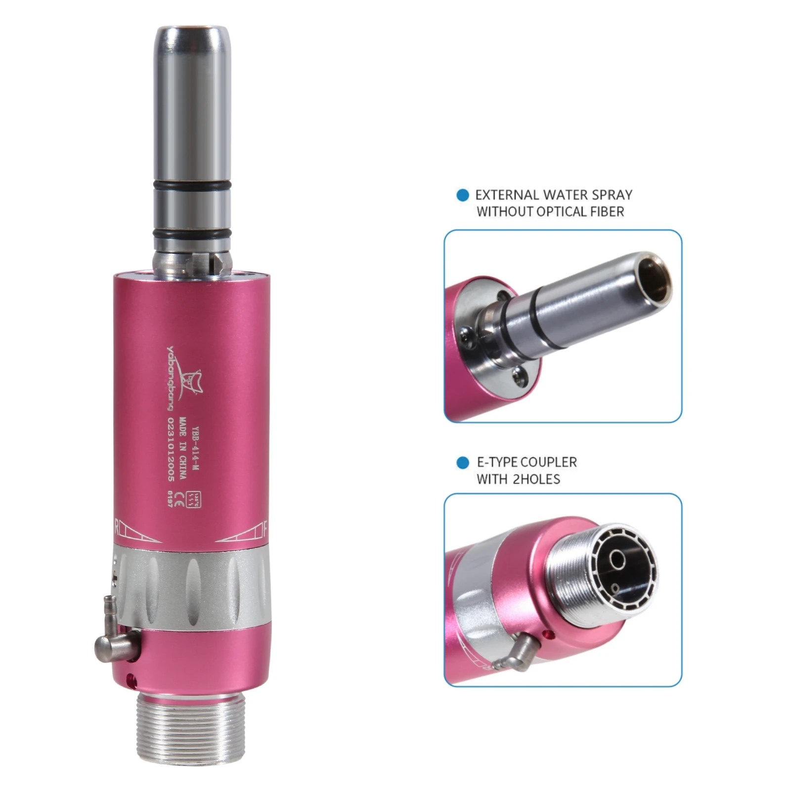 Yabangbang 2/4 Hole Dental Slow Low Speed Air Motor Micromotor Connector Fit NSK Contra Straight Handpiece Dentist Tool