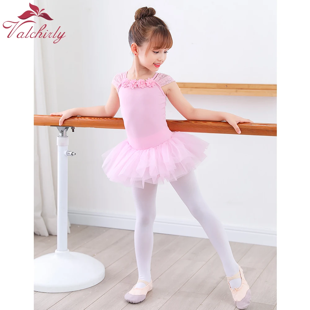 New Design Kids Flower Ballet Dress Party Dance Wear Girls Ballerina Dance Costume for Toddler