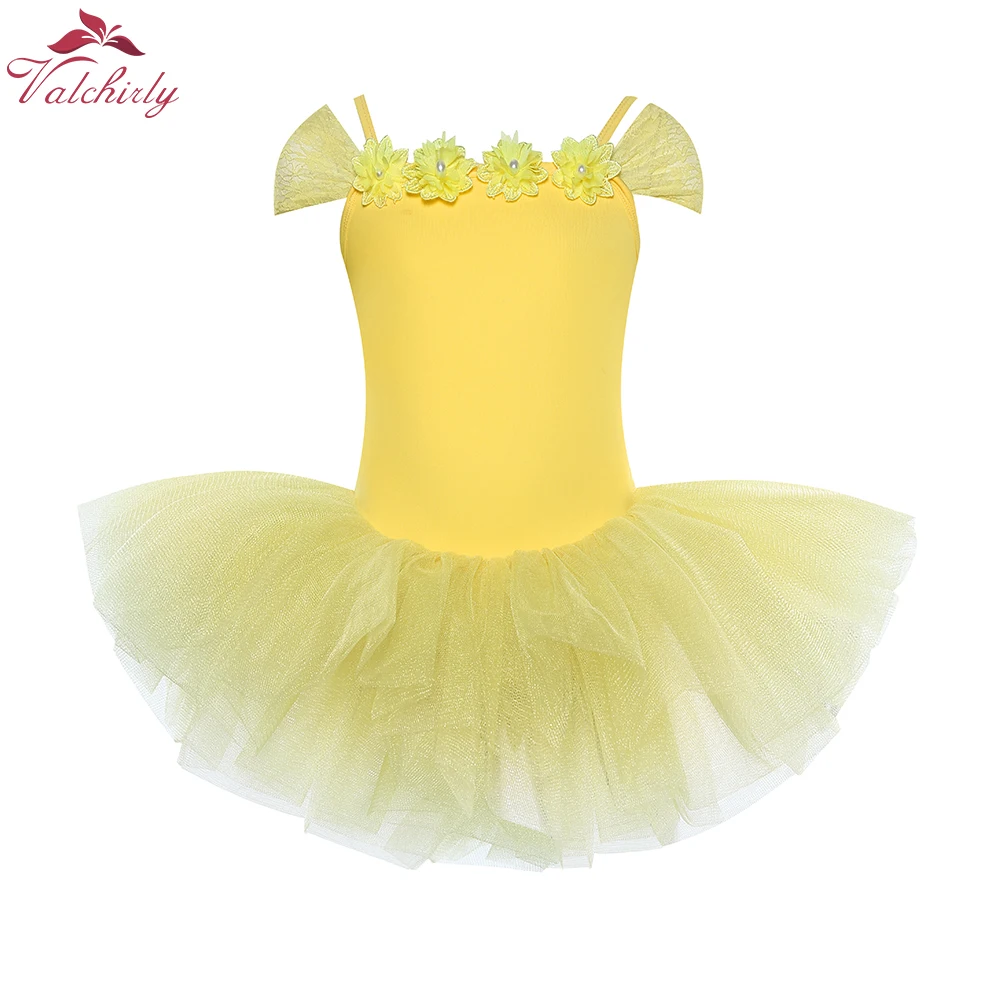 New Design Kids Flower Ballet Dress Party Dance Wear Girls Ballerina Dance Costume for Toddler