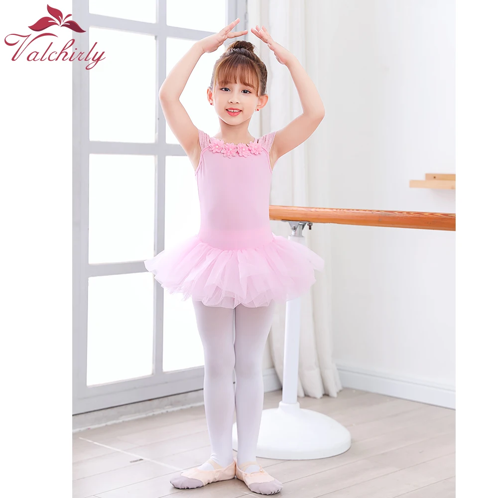New Design Kids Flower Ballet Dress Party Dance Wear Girls Ballerina Dance Costume for Toddler