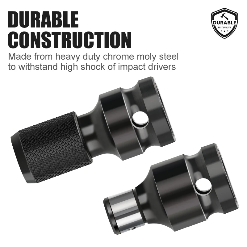 XCAN Wrench Socket Adapter 1/2" Square To 1/4" Hex Ratchet Socket Wrench Socket Adapter Spanner Set Drive Converter Impact Tool