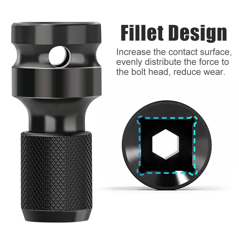 XCAN Wrench Socket Adapter 1/2" Square To 1/4" Hex Ratchet Socket Wrench Socket Adapter Spanner Set Drive Converter Impact Tool