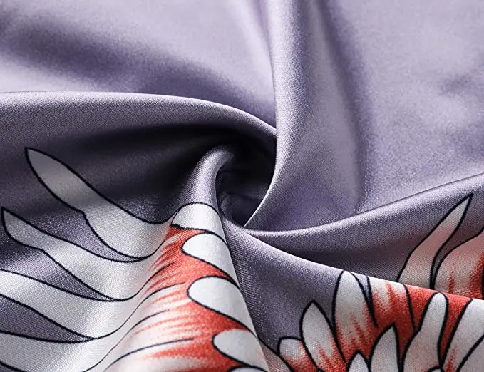 Satin Sleepwear Women Brides Wedding Robe Sleepwear Silky Nightgown Casual Bathrobe Animal Rayon Long Nightgown Kimono Bathrobe