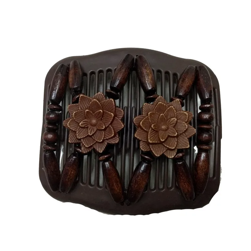 Vintage Magic Hair Comb Women Elastic Beads Hair Accessories Bun Holder Hair Clips Claw Comb-Stay Stretchy Headwear Hair Styling