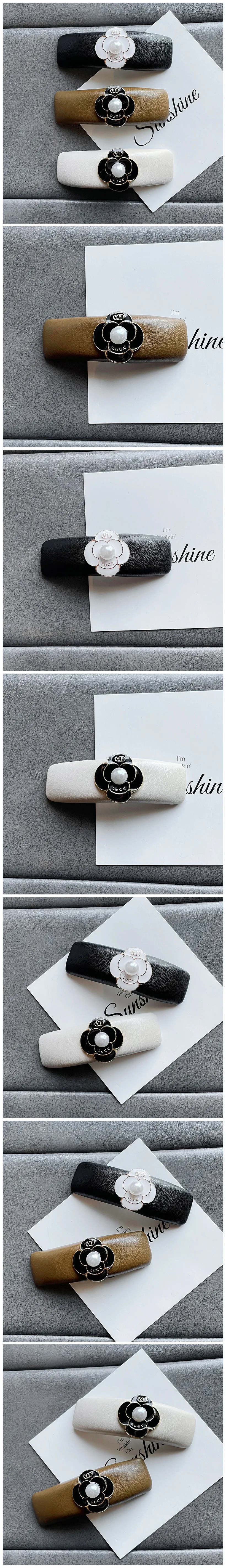 Women Elegant Camellia Hair Clips Wedding Accessories Hairpins Chic France Handmade White Flower Hair Tie Bow Knot Tie Barrette
