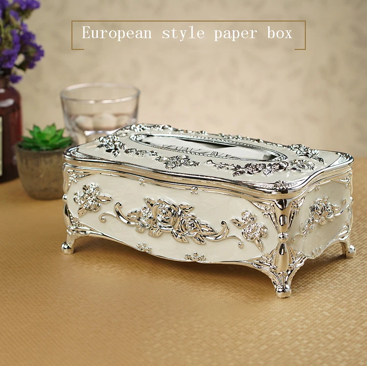 European style hotel desktop living room dining room home decoration tissue box acrylic waterproof toilet dustproof tissue holde
