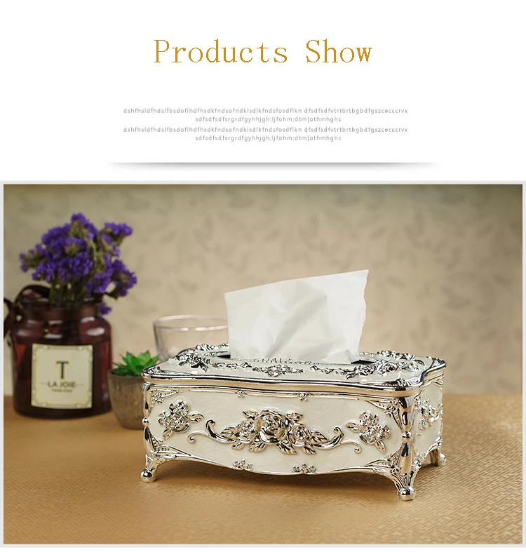 European style hotel desktop living room dining room home decoration tissue box acrylic waterproof toilet dustproof tissue holde