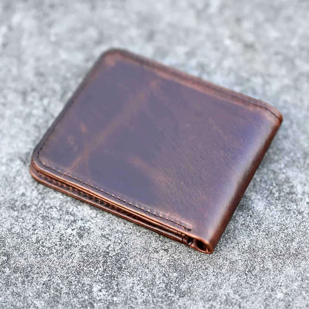 Rfid Blocking Genuine Leather Mens Wallet Bifold Dollar Clips Designer Wallets Famous Brand Male Wallet Money Bags