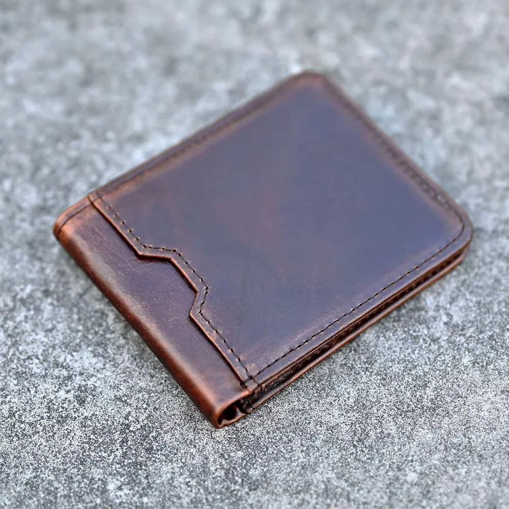 Rfid Blocking Genuine Leather Mens Wallet Bifold Dollar Clips Designer Wallets Famous Brand Male Wallet Money Bags