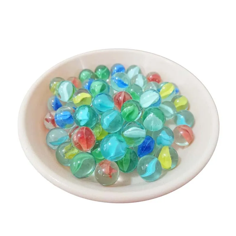 50/100/150pcs Glass Ball 14Mm Cream Console Game Pinball Machine Cattle Small Marbles Pat Toys Parent-child Machine Beads