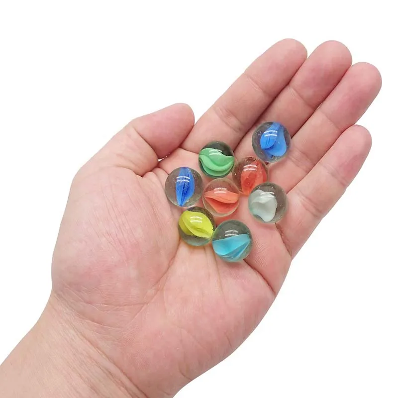 50/100/150pcs Glass Ball 14Mm Cream Console Game Pinball Machine Cattle Small Marbles Pat Toys Parent-child Machine Beads