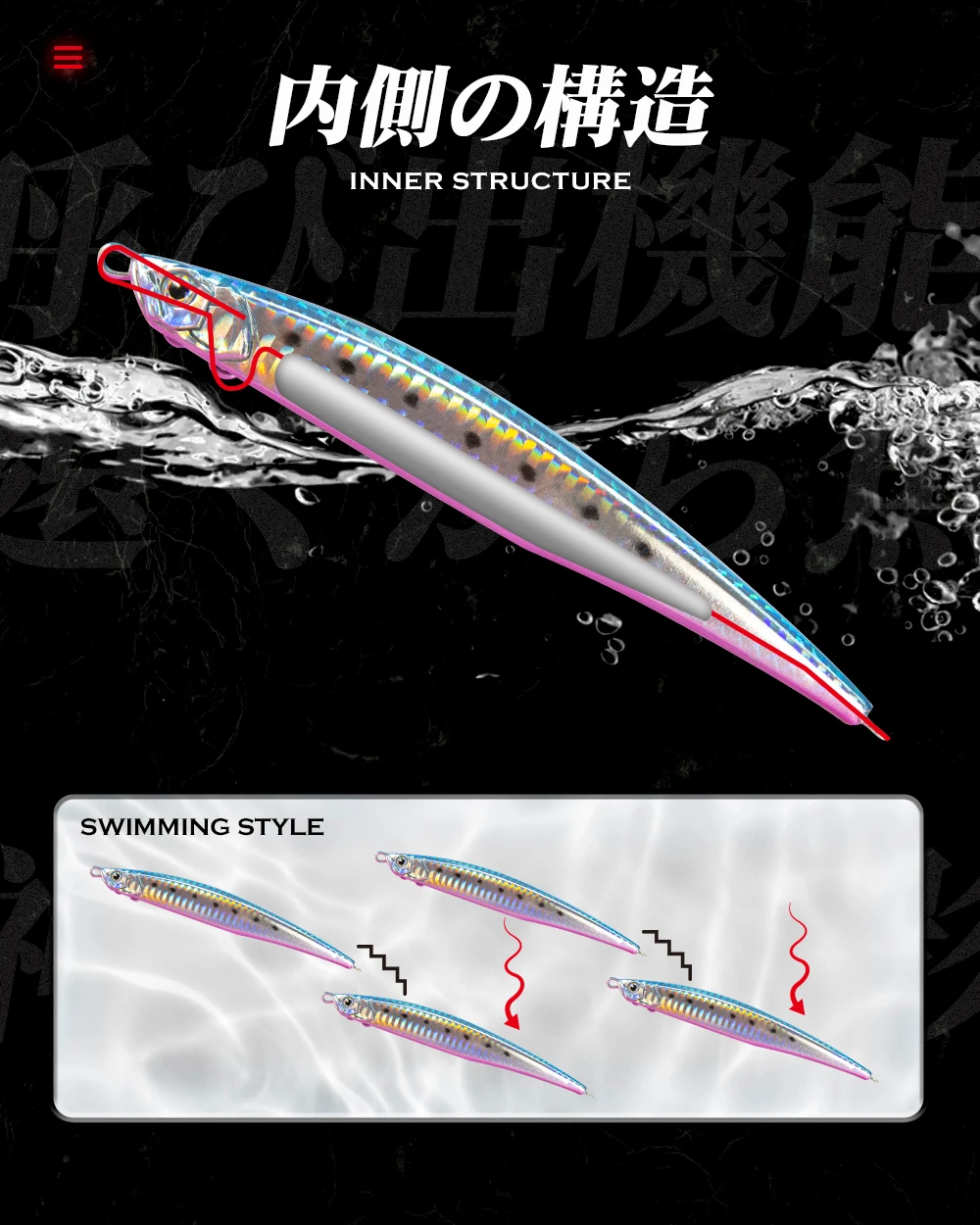 Hunthouse Fishing Press Heavy Pencil Lure 125mm/175mm 40g/50g Saltwater Sinking Sea Bass Perch Swimbait Long Casting Jerkbait