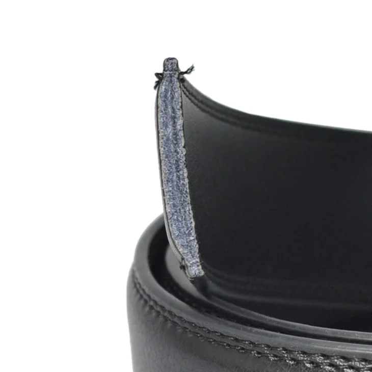 3.5cm New Luxury No Buckle Belt Brand Belt Men High Quality Male Genuine Real Leather Strap ForJeans Men's Belt Designer
