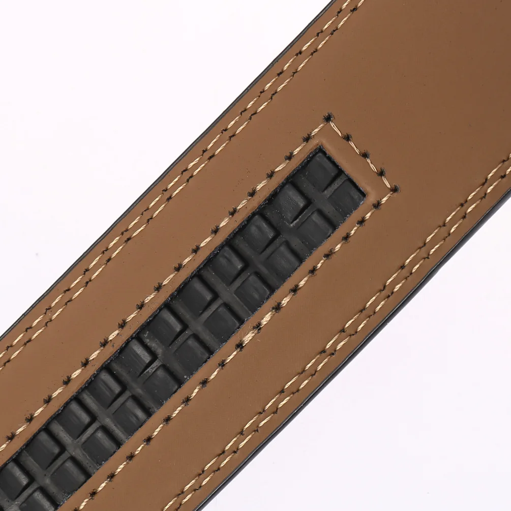 3.5cm New Luxury No Buckle Belt Brand Belt Men High Quality Male Genuine Real Leather Strap ForJeans Men's Belt Designer