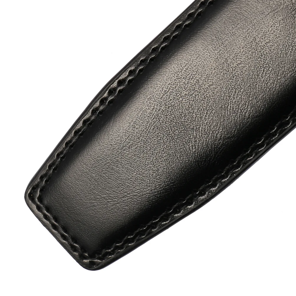 3.5cm New Luxury No Buckle Belt Brand Belt Men High Quality Male Genuine Real Leather Strap ForJeans Men's Belt Designer