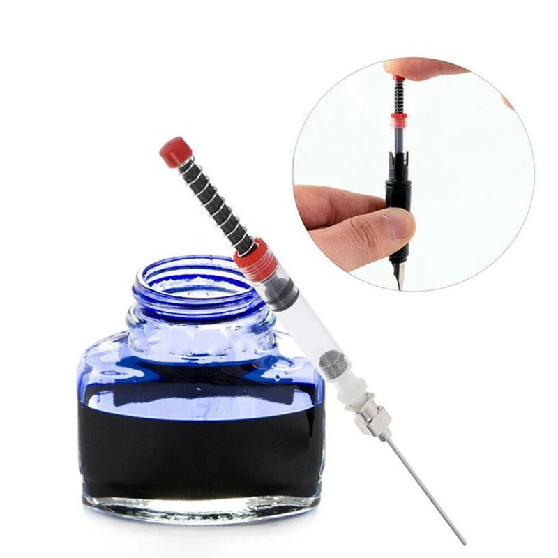 1pcs Fountain Pen Ink Syringe Filler Needle Tip Spring Converter Office Supplies Office School Stationery