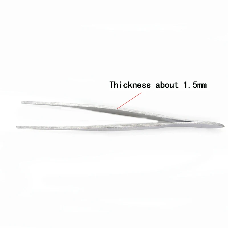 5PCS Straight/Elbow 10cm Stainless Steel Tweezers Tip Can Be Used For Laboratory Teaching Clips Practice Small Tweezers