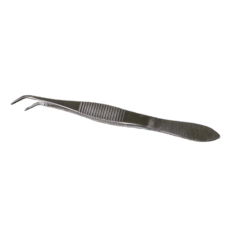 5PCS Straight/Elbow 10cm Stainless Steel Tweezers Tip Can Be Used For Laboratory Teaching Clips Practice Small Tweezers
