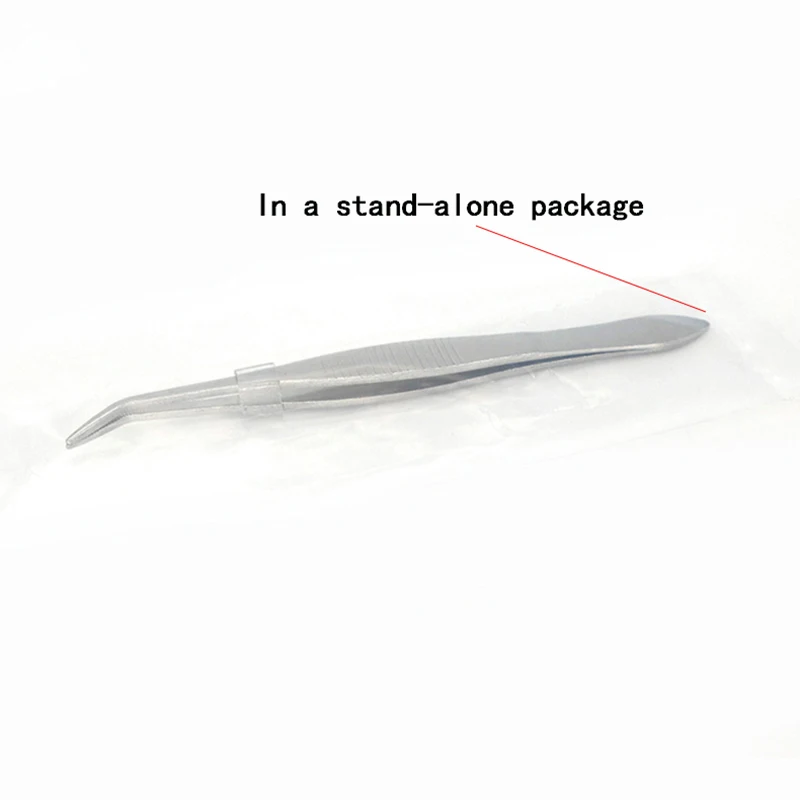 5PCS Straight/Elbow 10cm Stainless Steel Tweezers Tip Can Be Used For Laboratory Teaching Clips Practice Small Tweezers