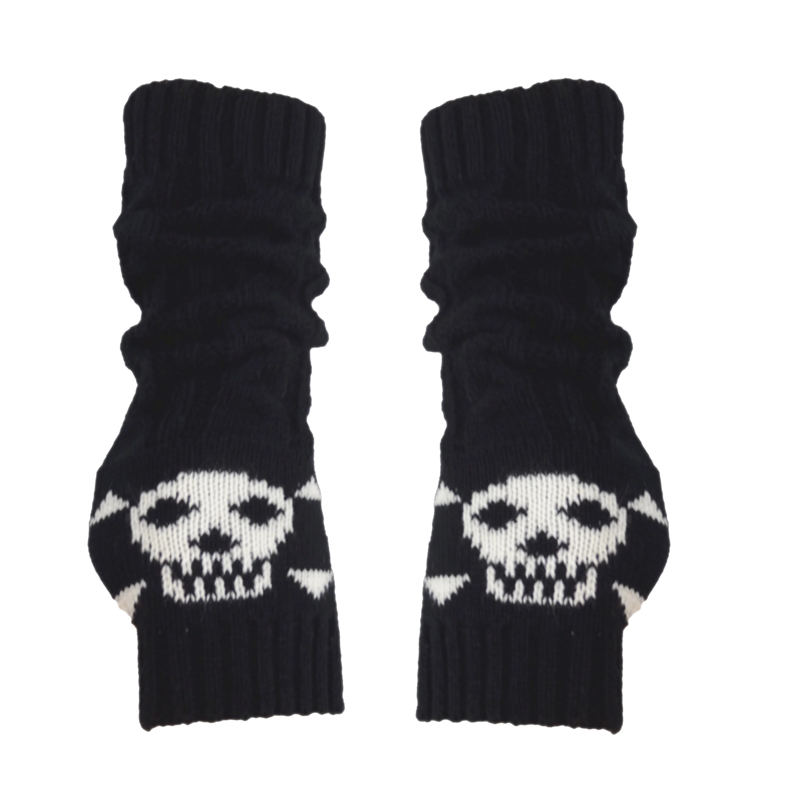 Halloween Skull Scarf Women Men Knitted Winter Warm Scarves Black White Gothic Pashmina Shawls Wrap Scarf for Halloween