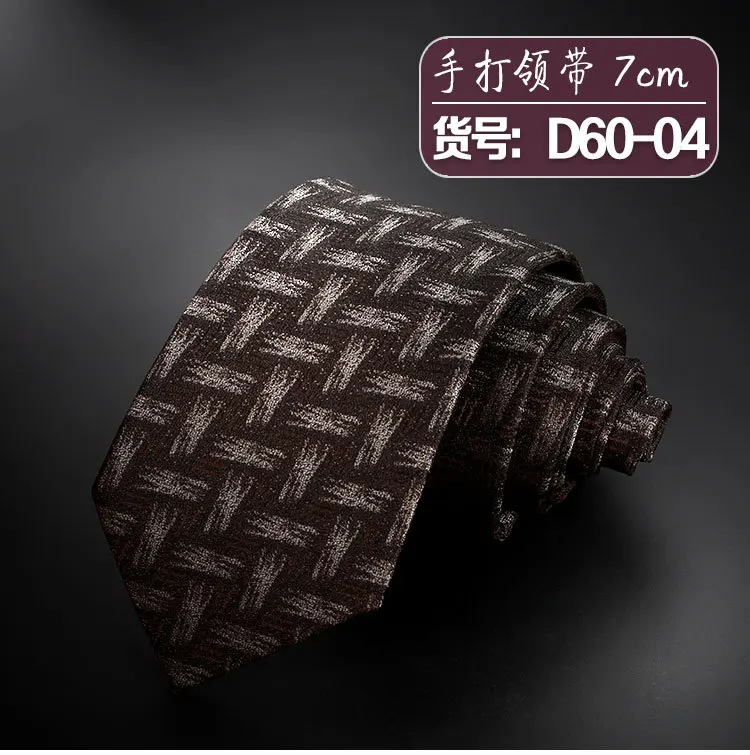 Fashion Slim Skinny 7-8cm Neckties Classic Men's Stripe Plaid Floral Wine Blue Wedding Ties Jacquard Woven Party Men Neck Ties