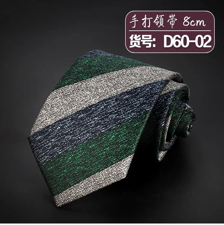 Fashion Slim Skinny 7-8cm Neckties Classic Men's Stripe Plaid Floral Wine Blue Wedding Ties Jacquard Woven Party Men Neck Ties