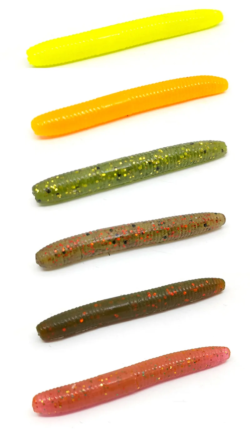 OUTKIT 20pcs Fishing Soft Lures 5cm 1.36g Artificial Worm Baits Silicone Fishing Lures Crankbait Fishing Bass Tackle