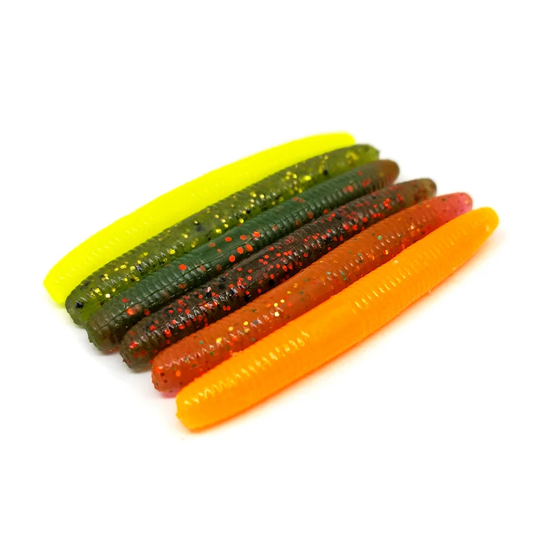 OUTKIT 20pcs Fishing Soft Lures 5cm 1.36g Artificial Worm Baits Silicone Fishing Lures Crankbait Fishing Bass Tackle