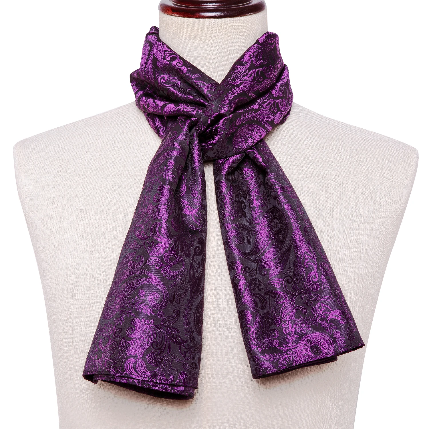 Winter Designer 160cm Long Men Purple Paisley Scarf Male Brand Shawl Wrap Face Scarf Grade A Adult