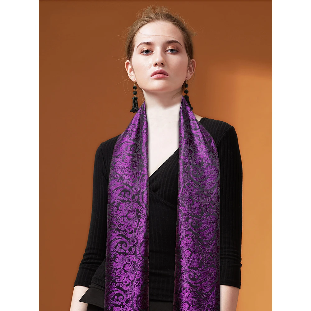 Winter Designer 160cm Long Men Purple Paisley Scarf Male Brand Shawl Wrap Face Scarf Grade A Adult