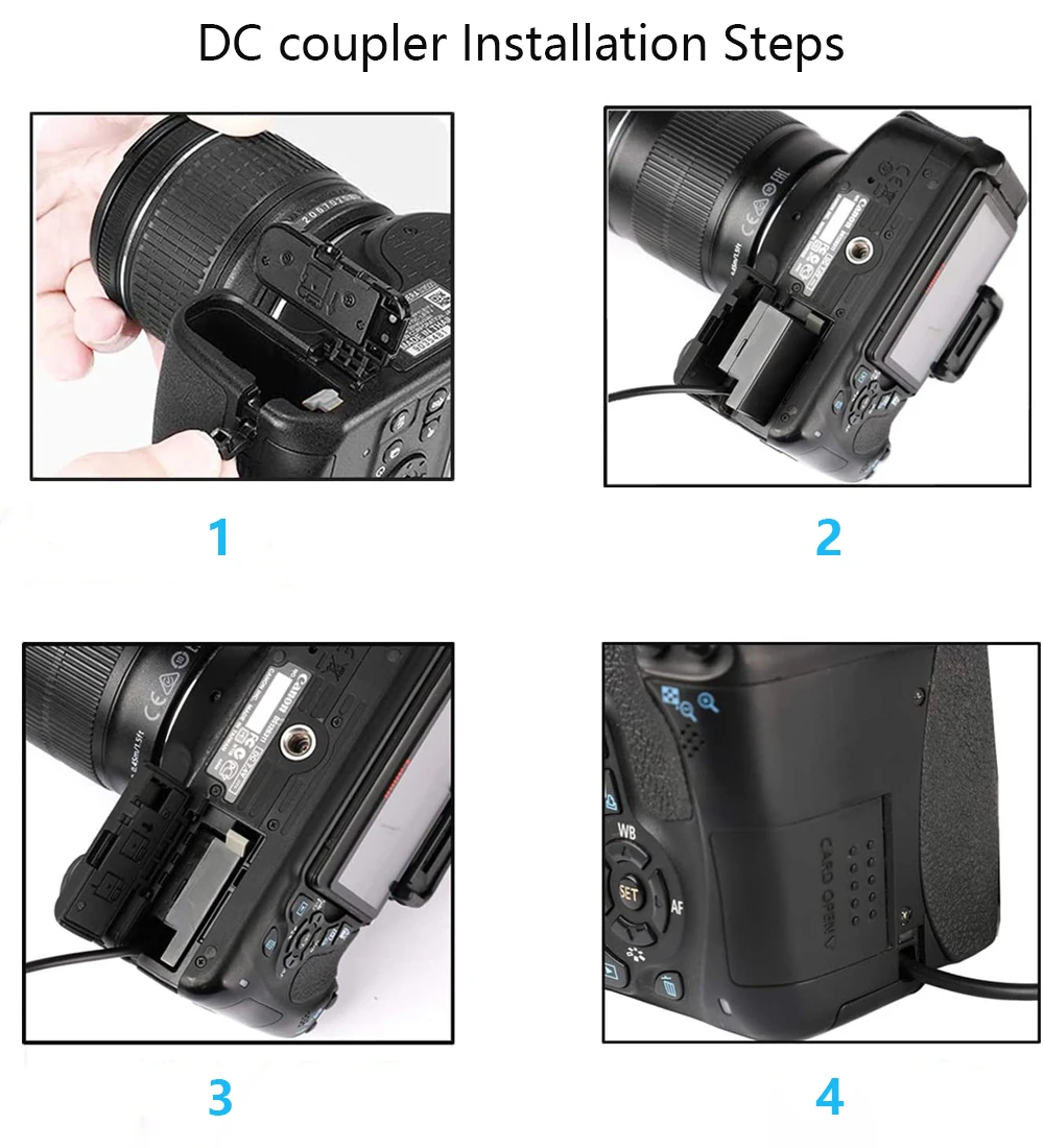 DR-E10 USB-C LP-E10 LP E10 ACK-E10 DR-E10 Dummy Battery for Canon EOS 1100D 1200D 1300D 1500D 2000D 3000D T3 T5 T6 X50 X70