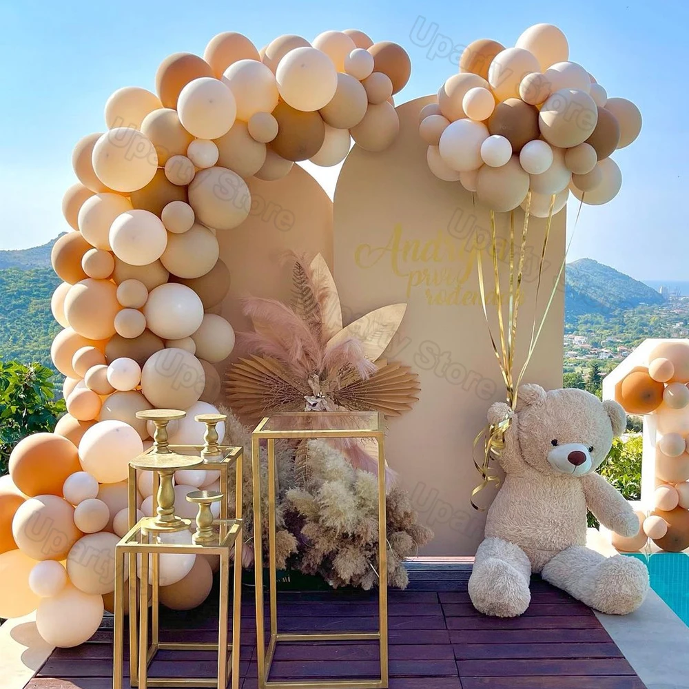 100Pcs White Sand Latex Balloons 5/10/12/18inch Retro Sand White Birthday Balloons Wedding Party Baby Shower Kids Air Globos