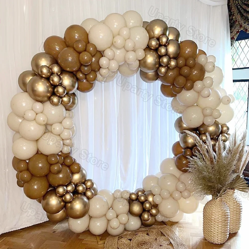 100Pcs White Sand Latex Balloons 5/10/12/18inch Retro Sand White Birthday Balloons Wedding Party Baby Shower Kids Air Globos