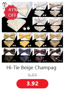 Hi-Tie Silk Pink Striped Mens Bowtie Jacquard Adult Bow Tie Hankerchief Cufflinks Set Pre-tied Butterfly Bowknot Wedding Party