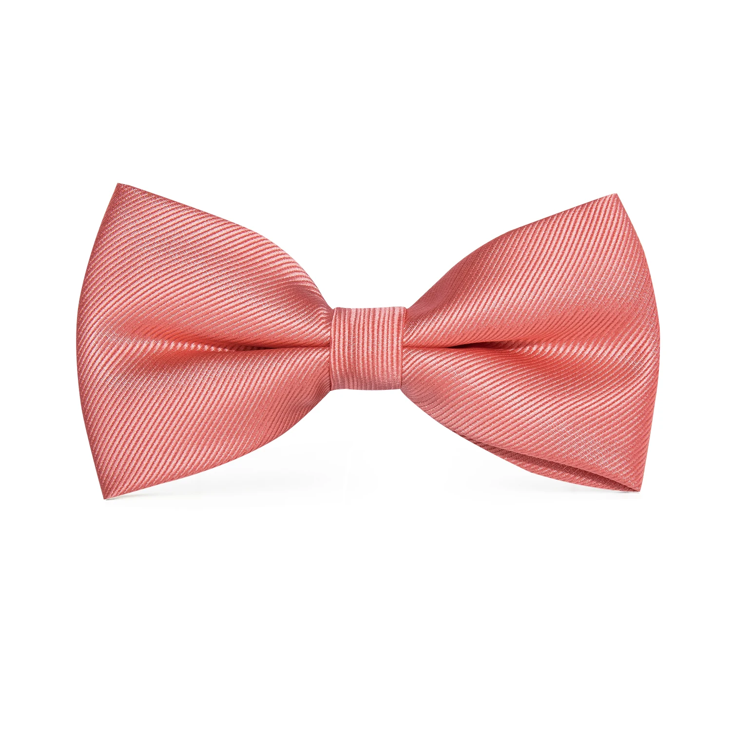 Hi-Tie Silk Pink Striped Mens Bowtie Jacquard Adult Bow Tie Hankerchief Cufflinks Set Pre-tied Butterfly Bowknot Wedding Party