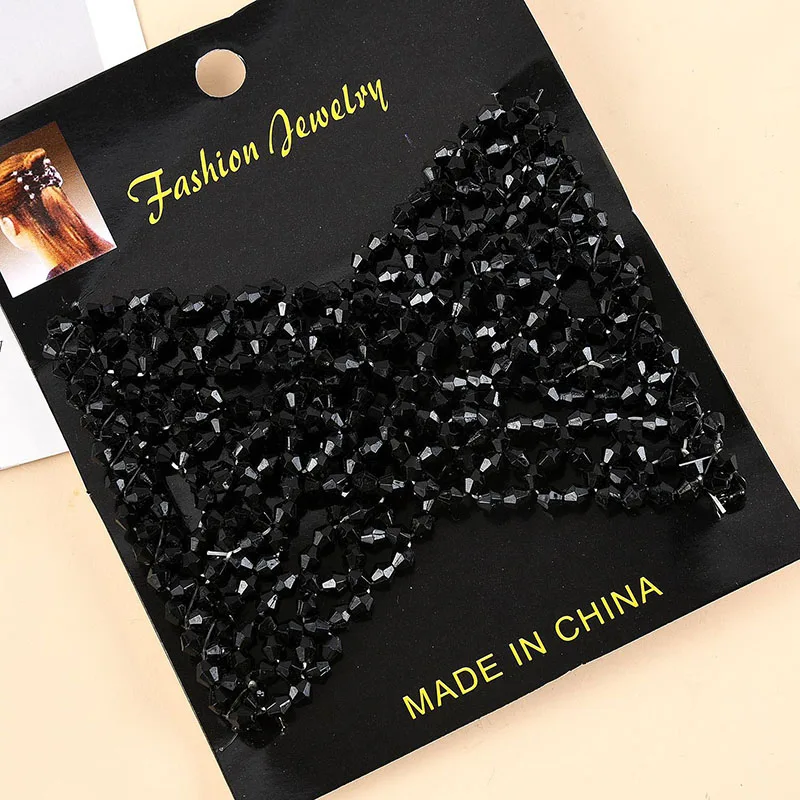 Women DIY Hair Accessories Pearl Beaded Elastic Hair Claw Hairpin Magic Comb Up-Do Hairstyle Bun Maker Tool Ponytail Hairdo Wolf